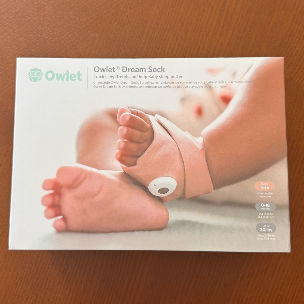 Owlet dream sock in dusty rose